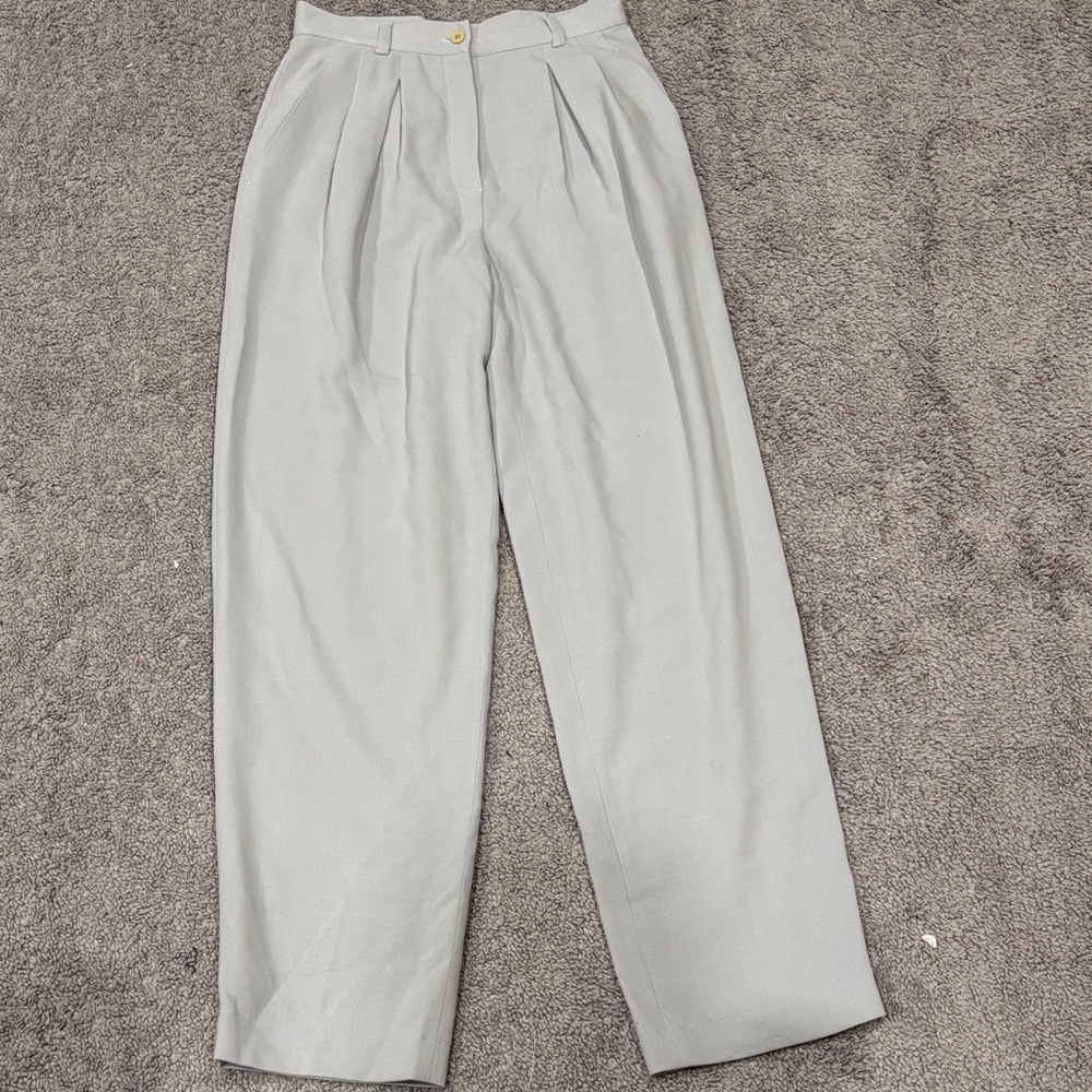 Giorgio Armani Women's Light Gray Straight Leg Pants